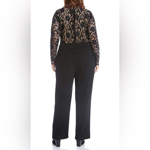 Karen Kane Dark Lace Jumpsuit Size 2X Womens - Picture 2 of 10